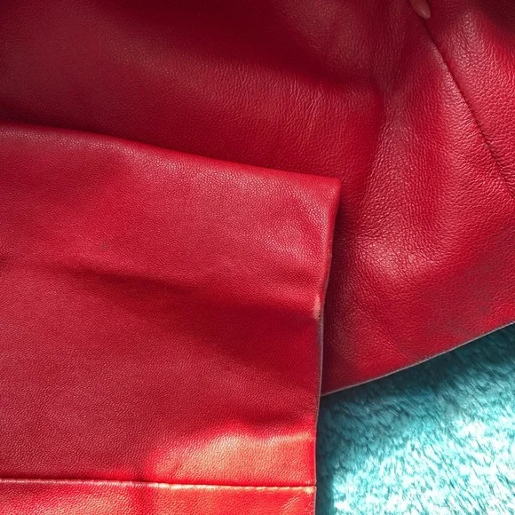 Brandon Thomas leather jacket, red, size L - Picture 6 of 7